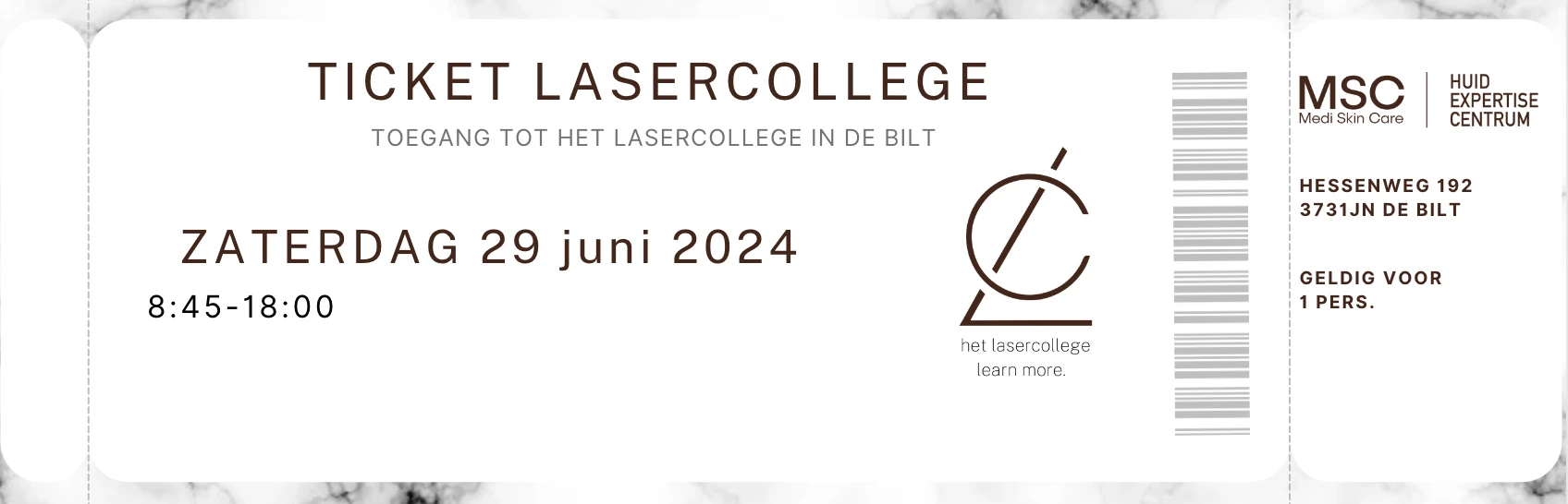 Ticket het lasercollege
